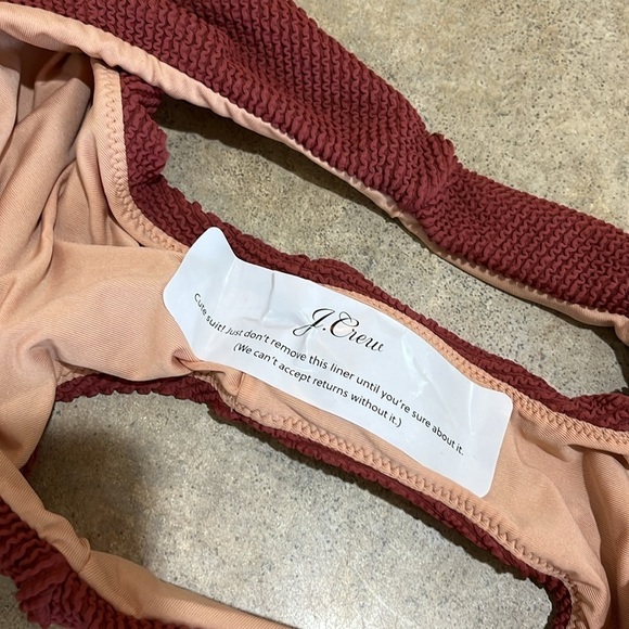 NWT J. Crew Scrunchie Cheeky Curvy Waist bikini bottom Size M - Picture 8 of 10